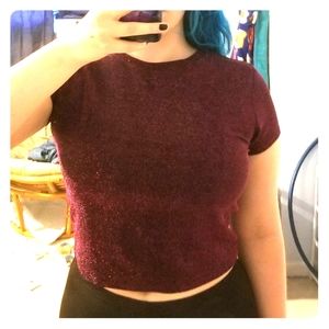 Pink Sparkle Crop Top from Target